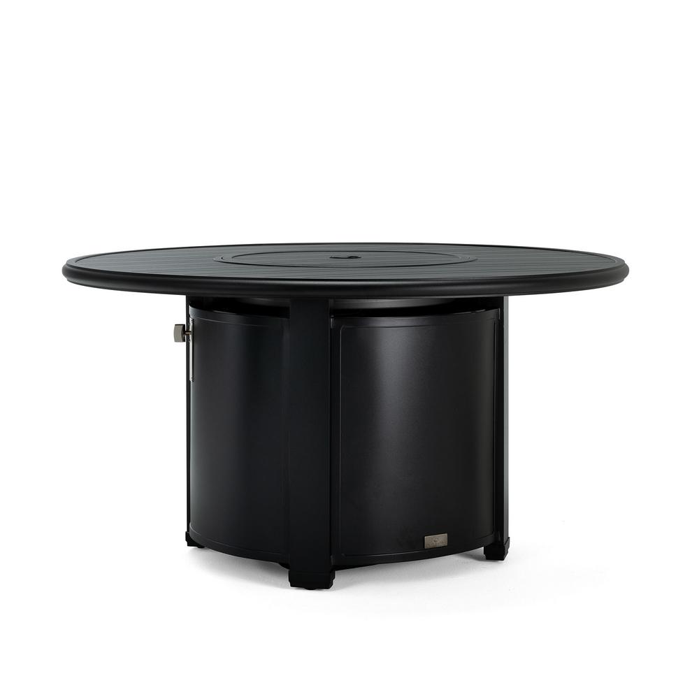 Blue Oak Vesta 50 In Square Aluminum Lp Fire Pit Black Hbofp Square Aluminum Lp Fire Pit In Black