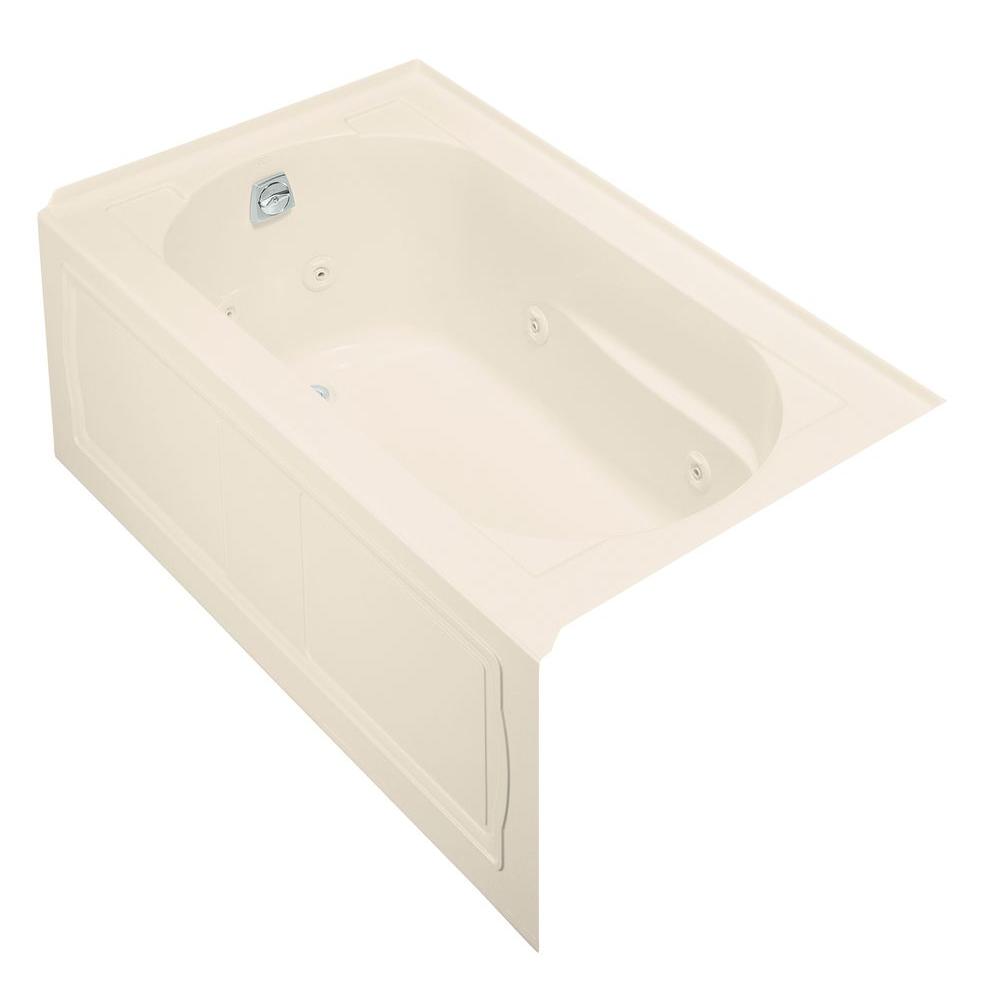 KOHLER Devonshire 5 ft. Acrylic Left Drain Rectangular Alcove Whirlpool