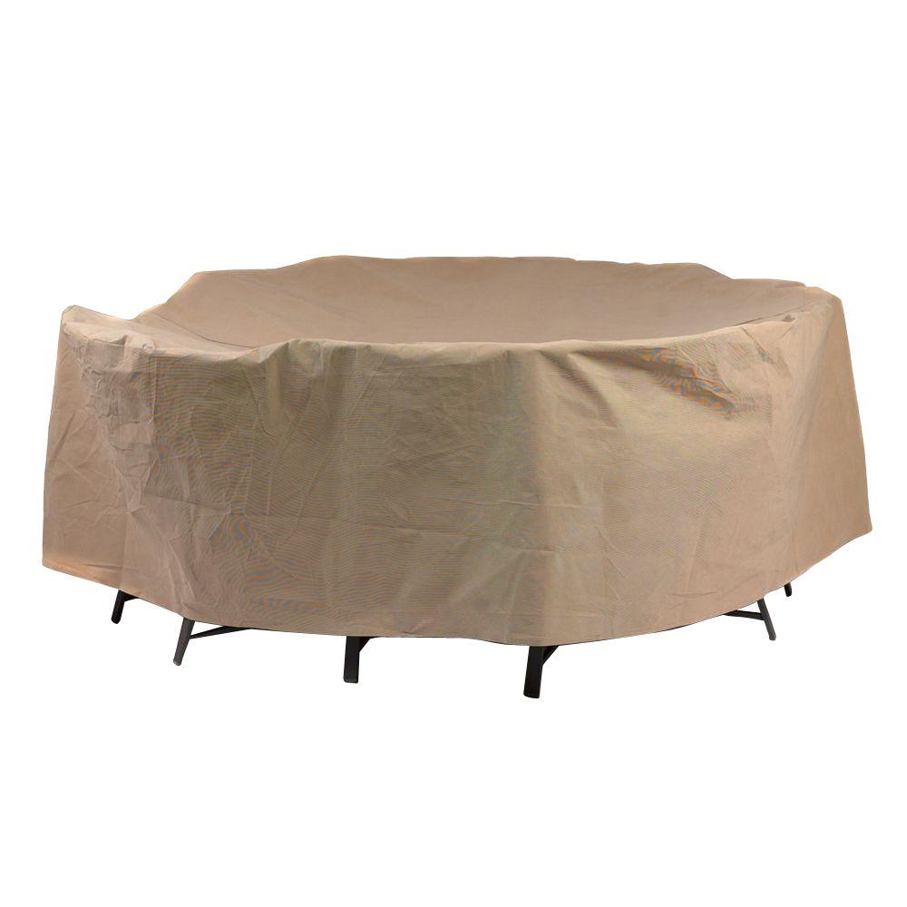 Duck Covers Essential 108 in. Round Patio Table and Chair Set Cover ETR108108 The Home Depot