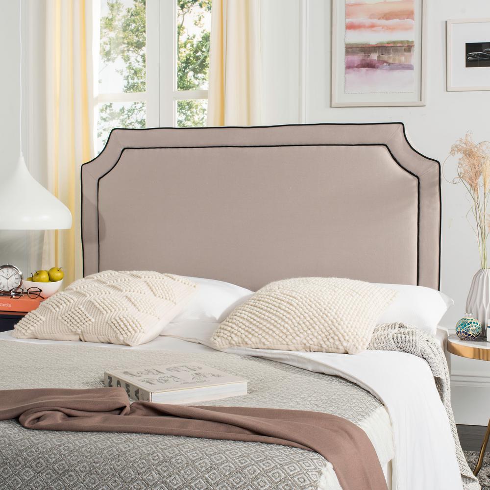 Safavieh Dane Taupe Queen Headboard Mcr4686a The Home Depot Dane Taupe Queen Headboard