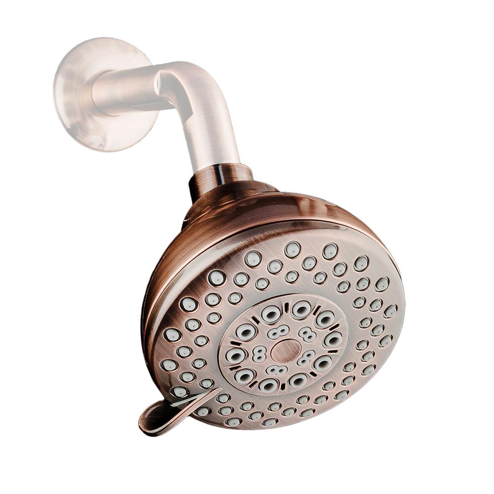 AKDY 3-Spray 3.93 in. Single Wall Mount Fixed Adjustable Shower Head in Antique Bronze was $26.99 now $14.99 (44.0% off)