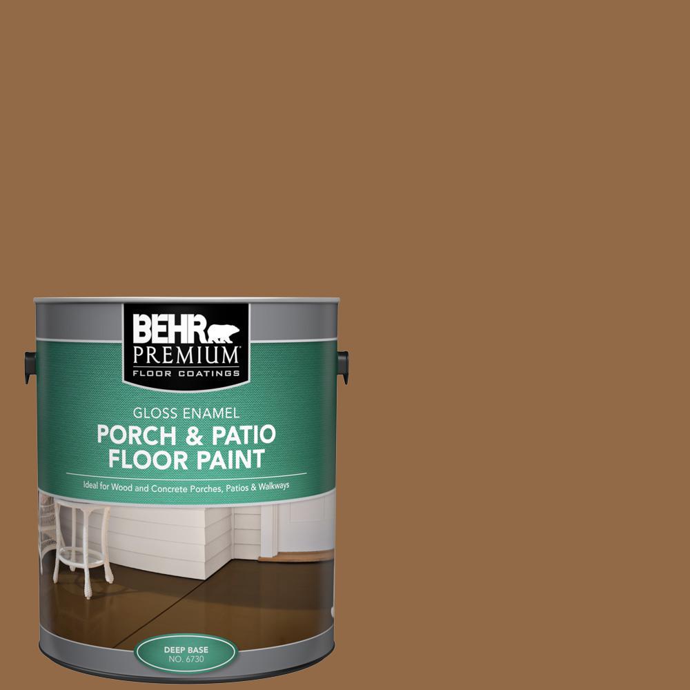 BEHR Premium 1 gal. #S260-7 Nugget Gold Gloss Enamel Interior/Exterior ...