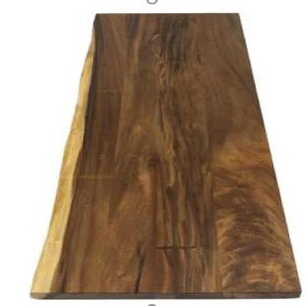 Hampton Bay Saman 6 ft. L x 25 in. D x 1.5 in. T Butcher Block Countertop in UV Finish with Live Edge