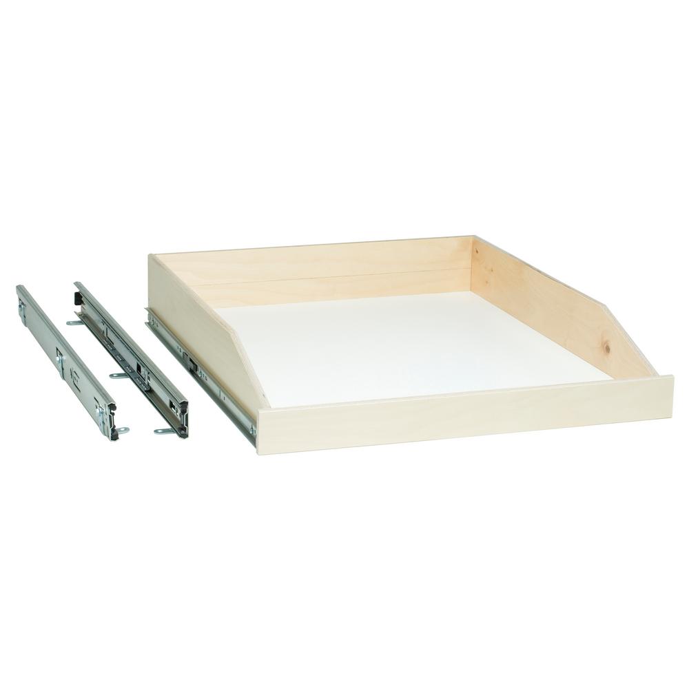 , Pull-Out Shelf Include 2 Pack Full Extension Side Sliders 2 Rear Mounting Brackets Cabinet Slide Out Shelves 30W x 21D Pot#6 Elysian Roll Wood Tray Drawer Boxes Kitchen Organizers