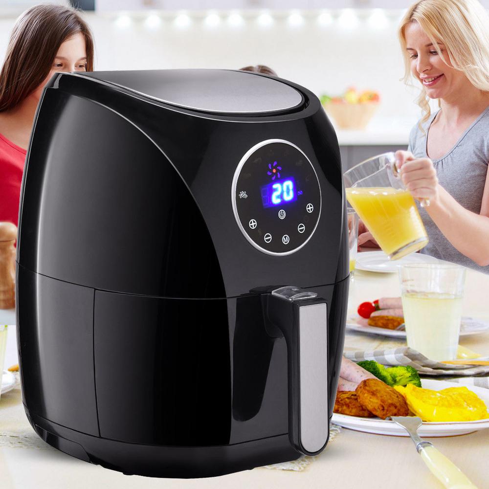 1400-Watt Electric Air Fryer 3.4 Qt. LCD Touch Screen Timer and Temperature Control