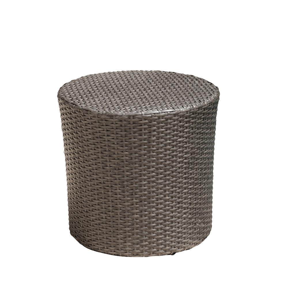 Wicker Tabletop Outdoor Side Tables Patio Tables The Home Depot