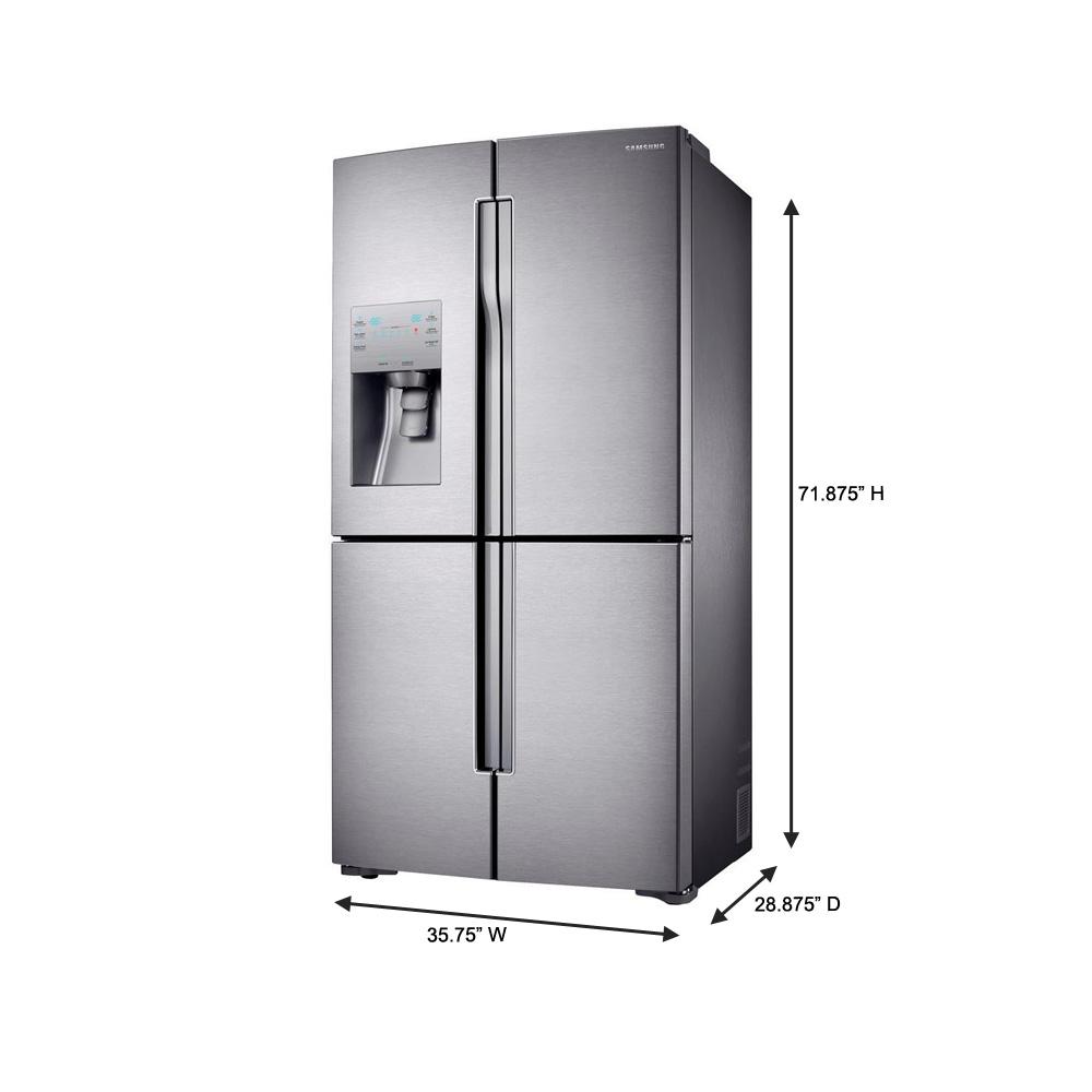 Samsung 22 5 Cu Ft 4 Doorflex French Door Refrigerator In Stainless Steel Counter Depth Rf23j9011sr The Home Depot