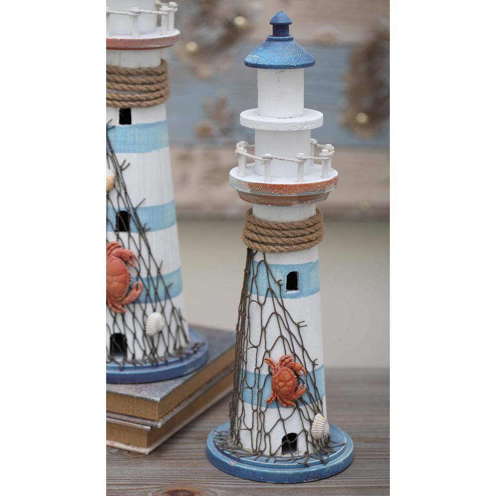 Litton Lane 6 In X 16 Coastal Living White Wooden Lighthouse Coastal Living White Wooden Lighthouse
