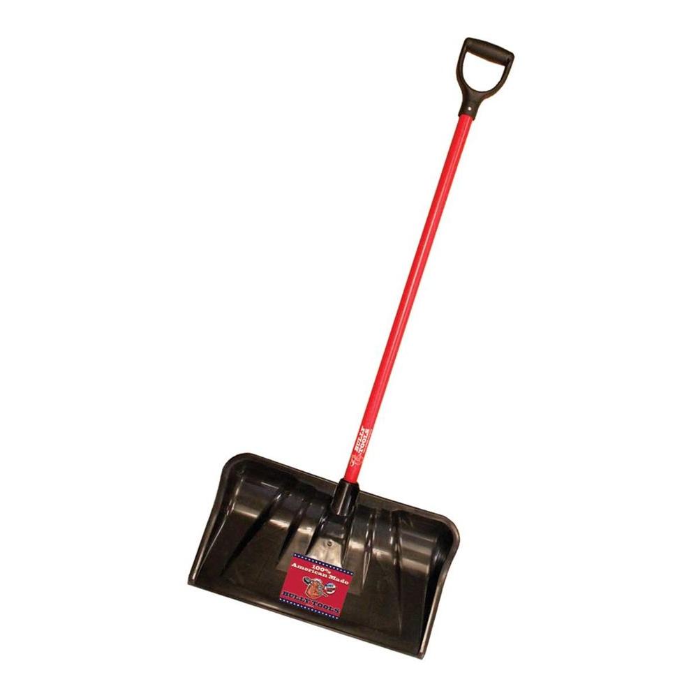 22 in. Combination Snow Shovel with Fiberglass D-Grip Handle