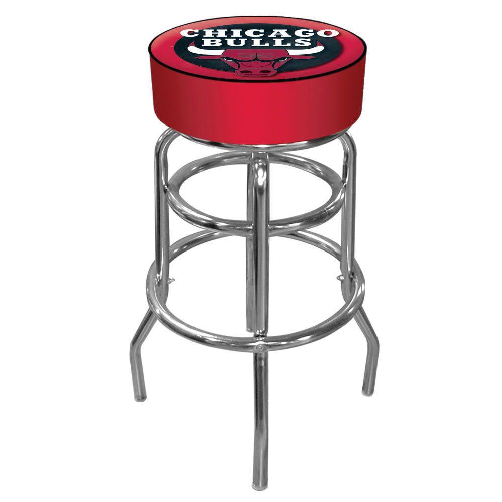 Trademark Chicago Bulls Nba 31 In Chrome Padded Swivel Bar Stool Trademark Chicago Bulls Nba 31 In Chrome Padded Swivel Bar Stool