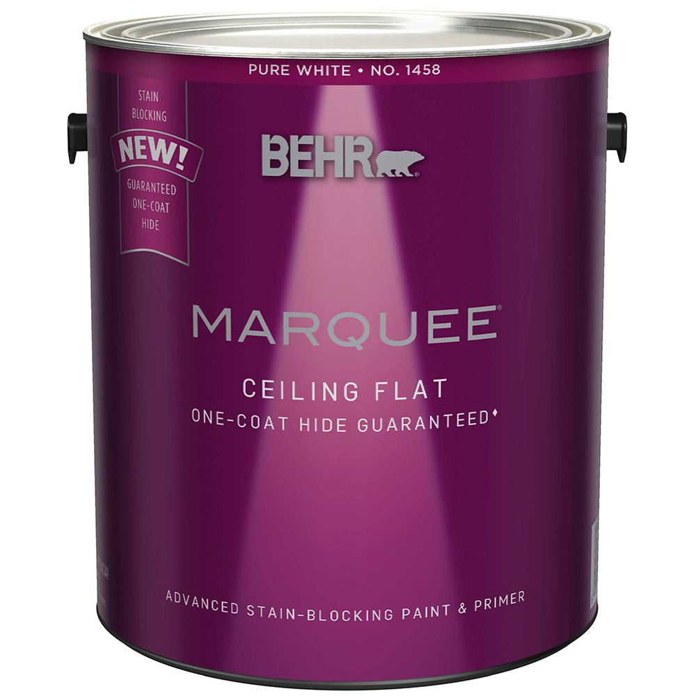 Behr Marquee 1 Gal Flat Interior Ceiling Paint And Primer In One Flat Interior Ceiling Paint And Primer In One 145801 The Home Depot