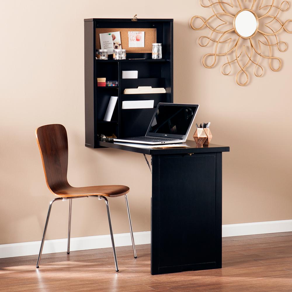 Southern Enterprises Black Desk Hd092911 The Home Depot