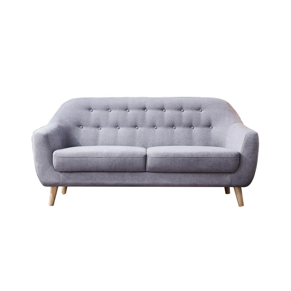 Boyel Living 66 9 In Width Gray Modern Retro Fabric Upholstered Gray Modern Retro Fabric Upholstered