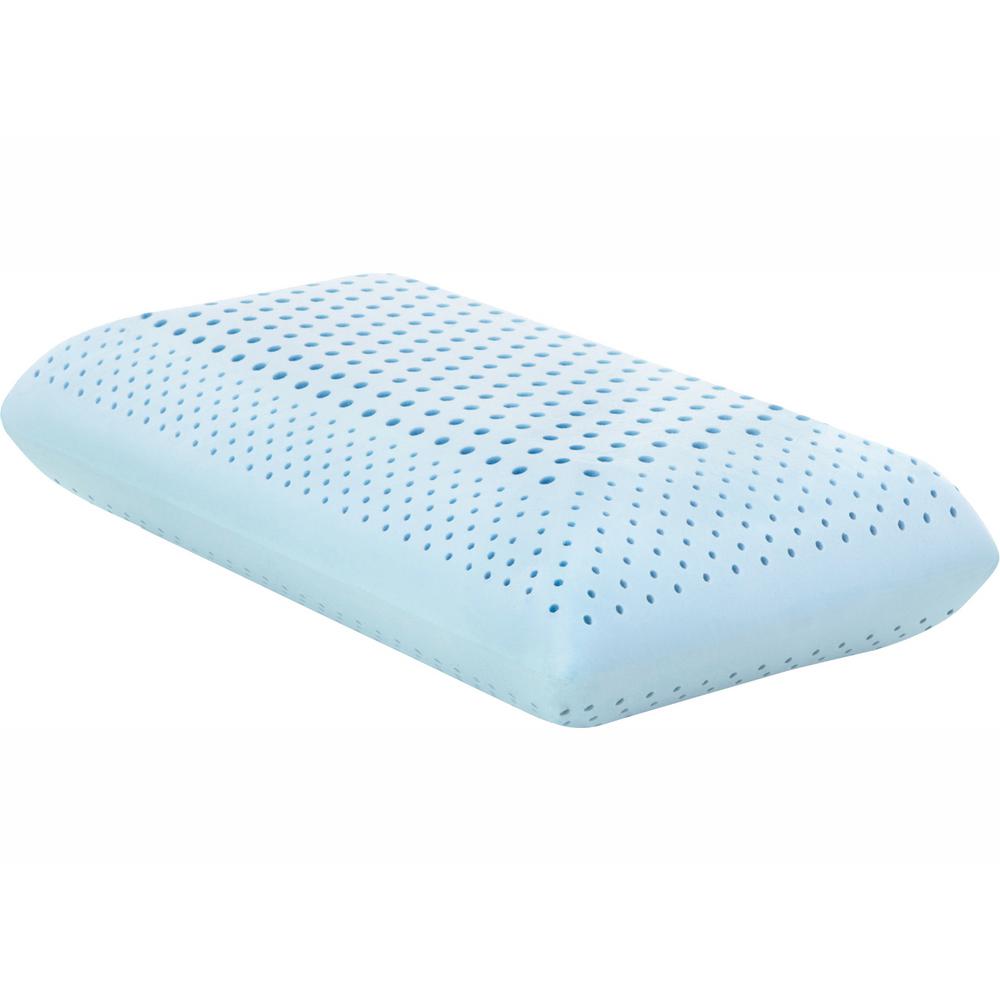 Malouf Z Zoned Dough Gel Memory Foam Pillow Queen Mid Loft ZZQQMPZG The Home Depot