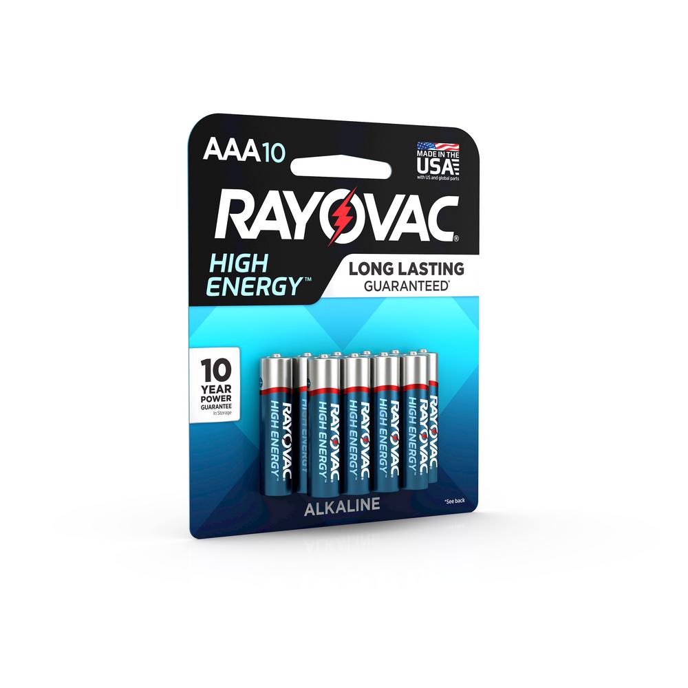 Rayovac High Energy Alkaline AAA/1.5 Volt Battery (10Pack)82410TJ
