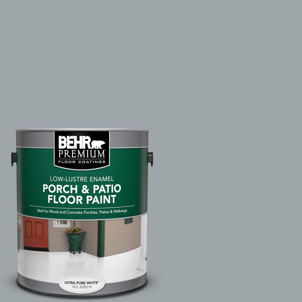 Behr Premium 1 Gal Ppu26 19 Chance Of Rain Low Re Enamel Interior Exterior Porch And Patio Floor Paint