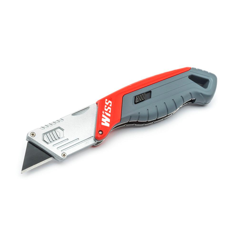 Wiss Quick Change Folding Utility Knife Wkf2 The Home Depot Wiss Quick Change Folding Utility Knife
