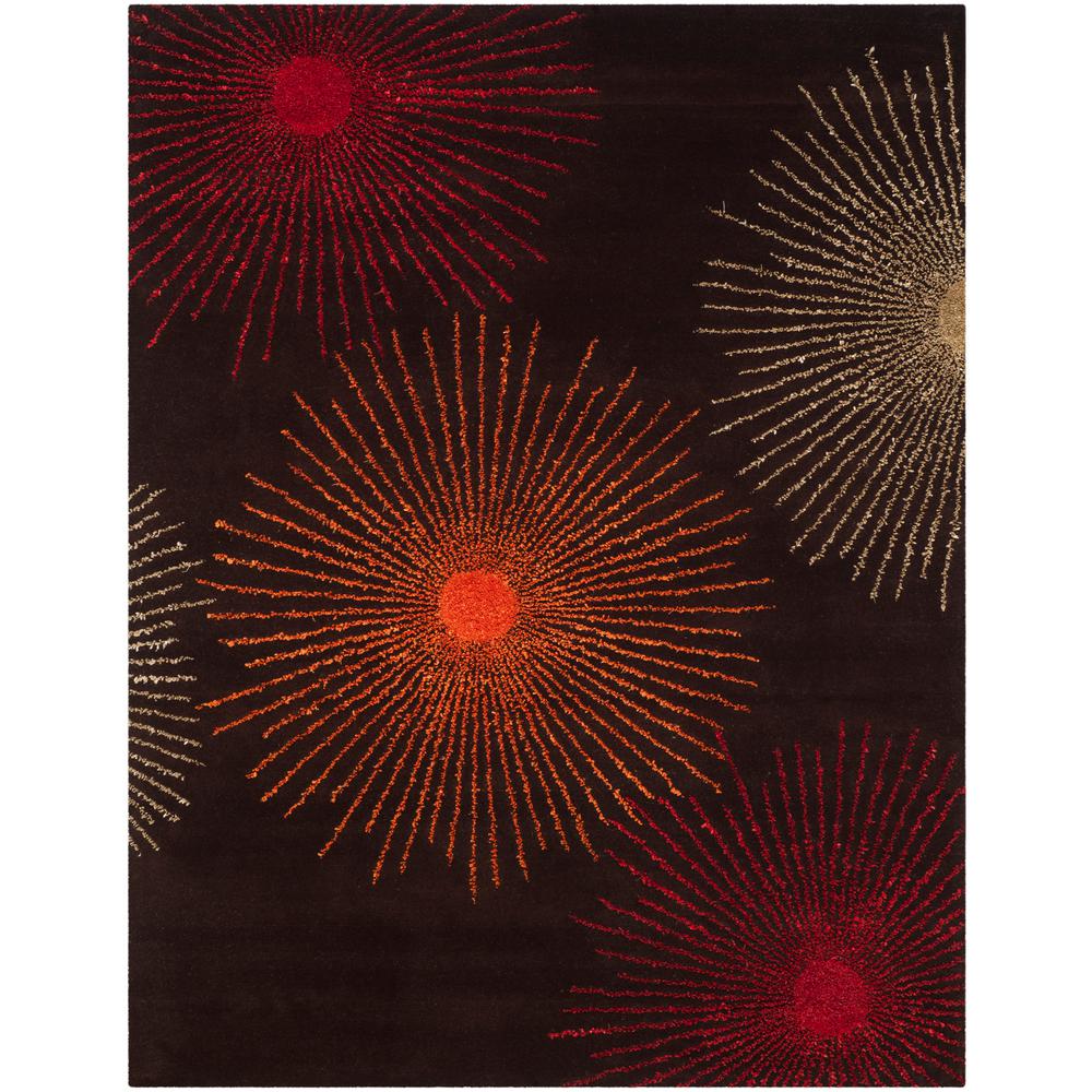 Safavieh Soho Brown Multi Wool 6 Ft X 9 Ft Area Rug Soh712b 6 The Home Depot