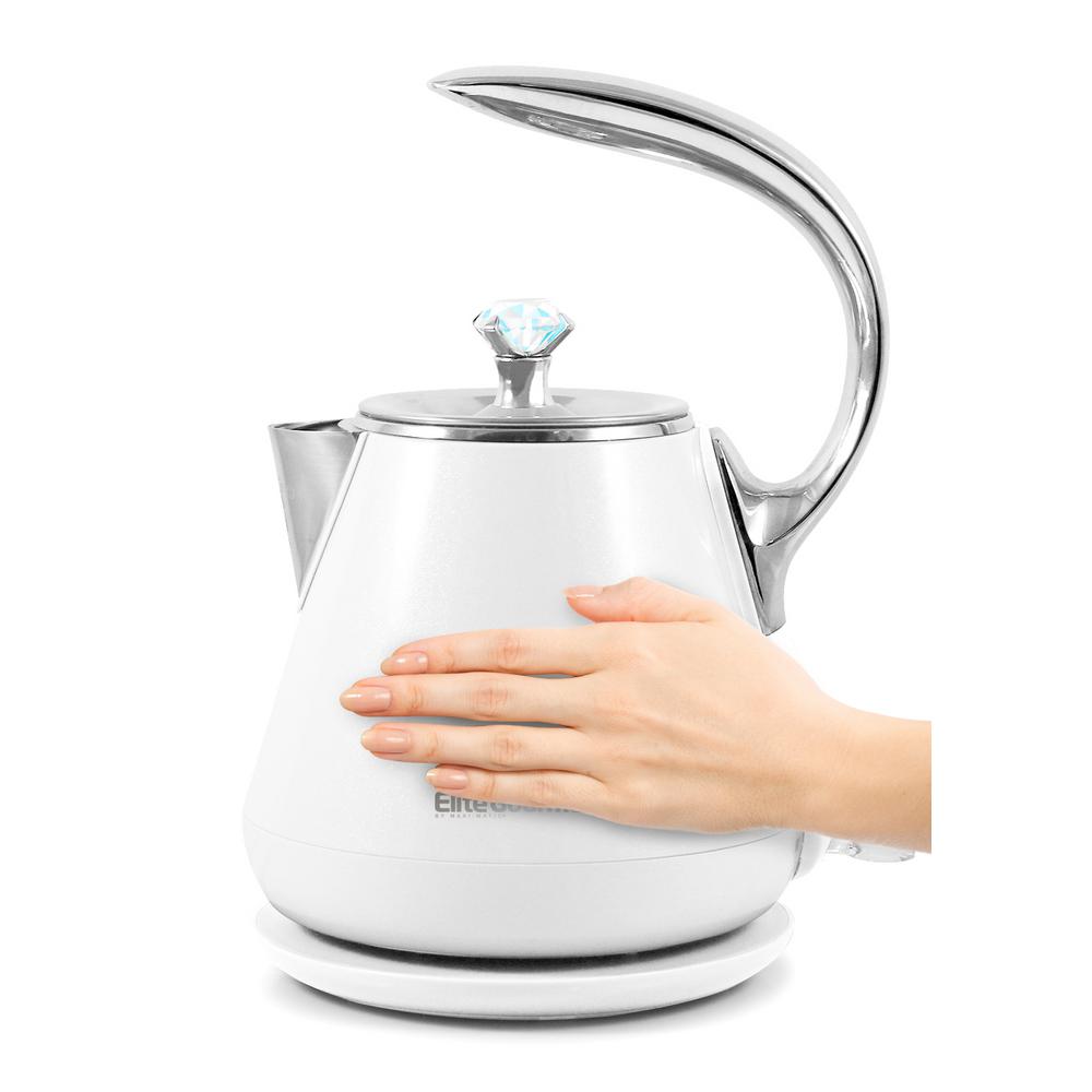 white metal kettle