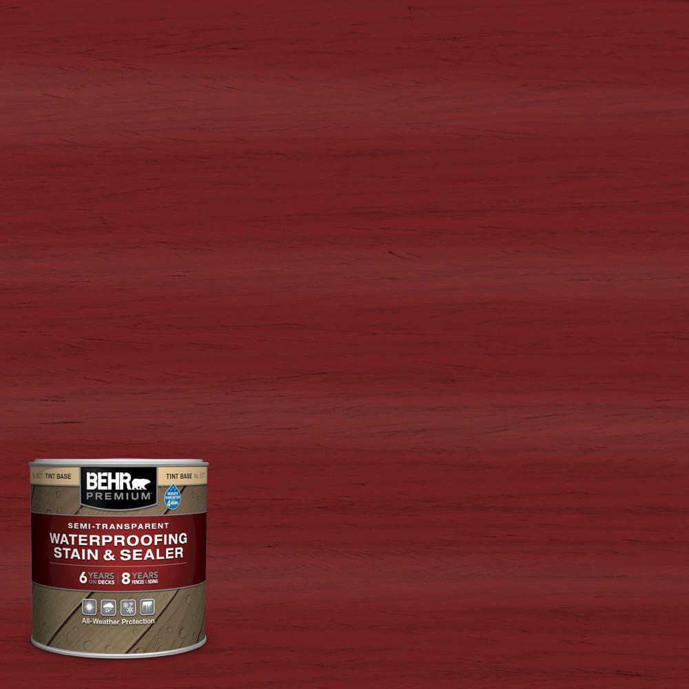 BEHR Premium 8 oz. ST112 Barn Red SemiTransparent
