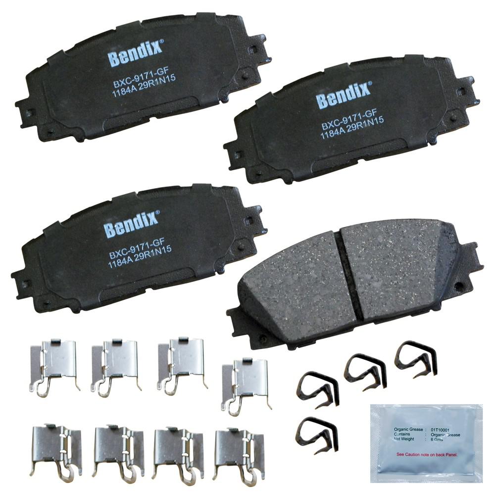 Disc Brake Pad Set-Premium Copper Free Ceramic BPR Disc Brake Pad Front Bendix