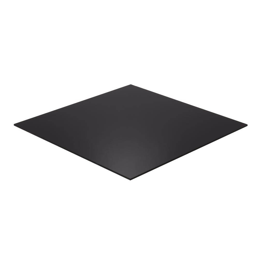 Falken Design 12 in. x 24 in. x 1/8 in. Thick Acrylic Black Opaque ...