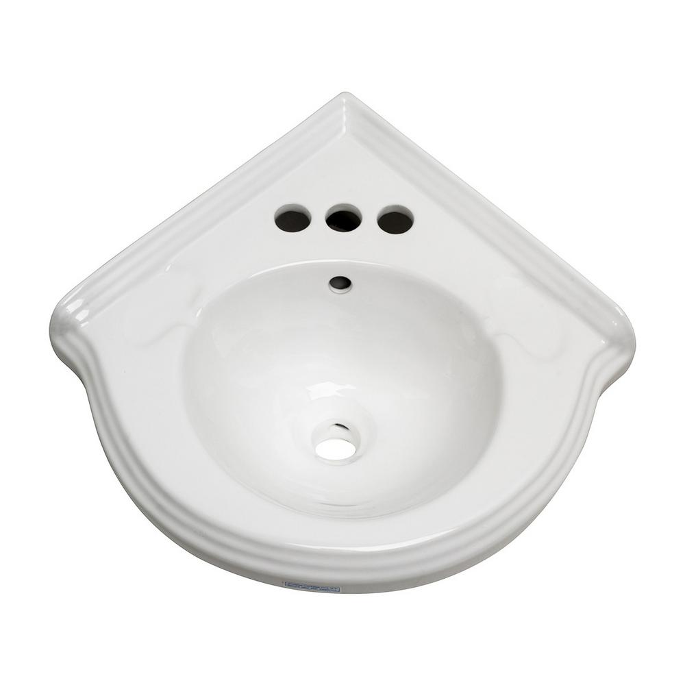 Renovators Supply Manufacturing Portsmouth 22 In Corner Wall Mounted Bathroom Sink White With Overflow And Bracket 97333 The Home Depot - Wall Mount Sink Bracket Base Renovators Supply Manufacturing Portsmouth 22 In Corner Wall Mounted Bathroom Sink White With Overflow And Bracket 97333 The Home Depot - Wall Mount Sink Bracket Base