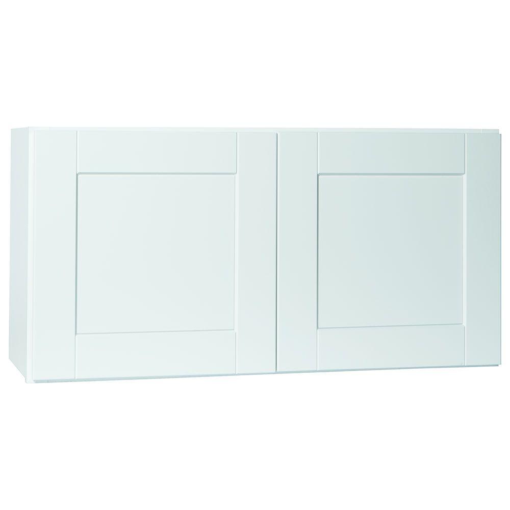 Hampton Bay Shaker Assembled 36x18x12 in. Wall Bridge Kitchen