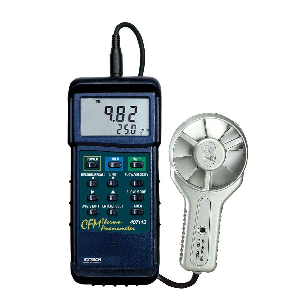 Extech Instruments High Temperature CFM Metal Vane Anemometer-407113 ...