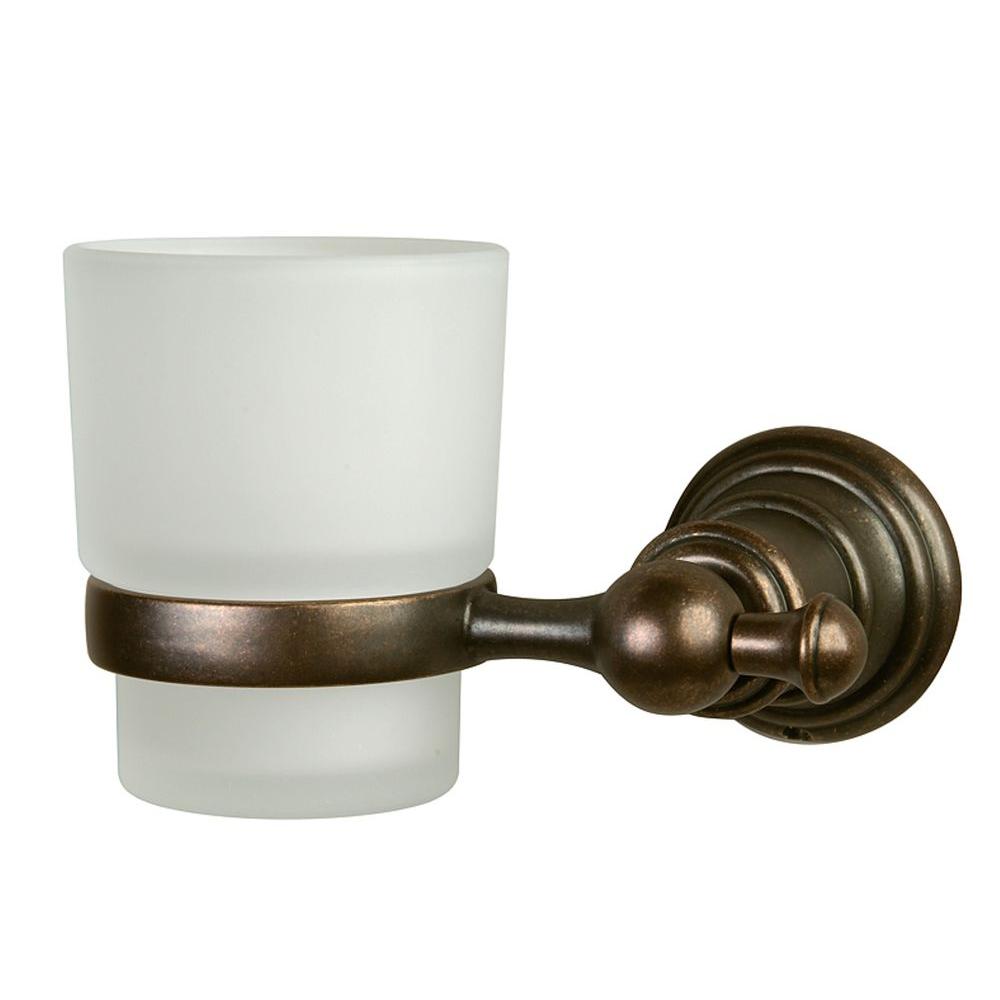 Glacier Bay Estates Wall Mounted Tumbler Holder In Heritage Bronze Glacier Bay Estates Wall Mounted Tumbler Holder In Heritage Bronze