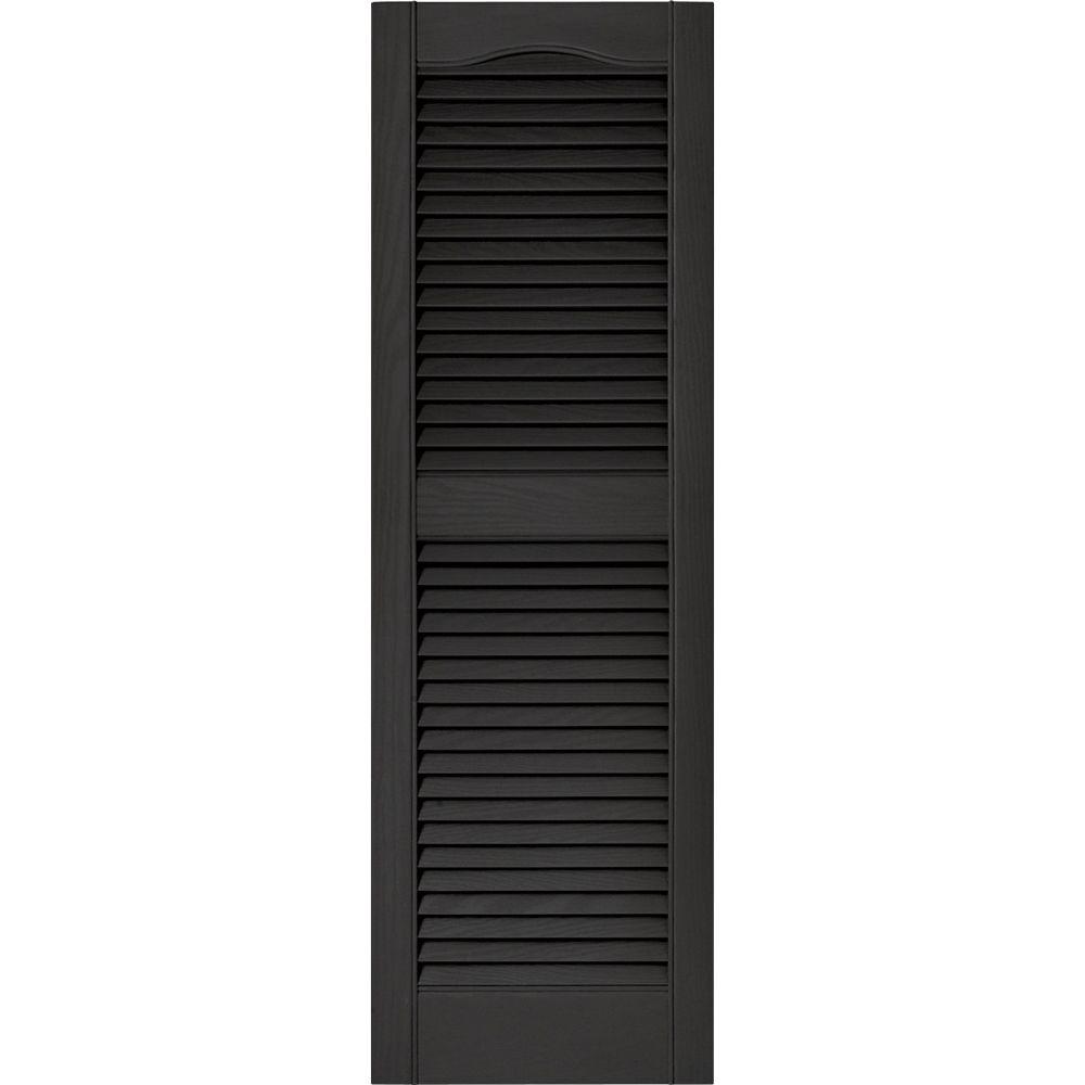 Builders Edge 15 In X 48 Louvered Vinyl Exterior Shutters Pair Louvered Vinyl Exterior Shutters Pair In