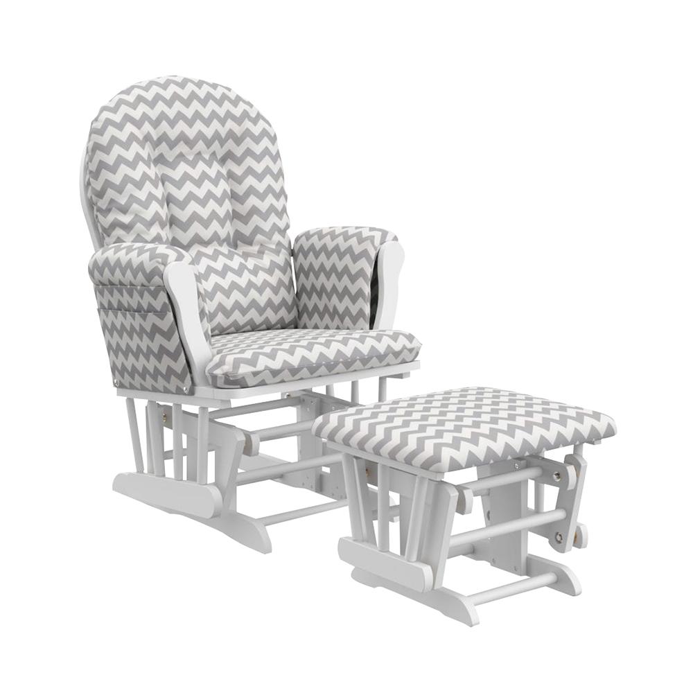storkcraft chevron hoop glider and ottoman