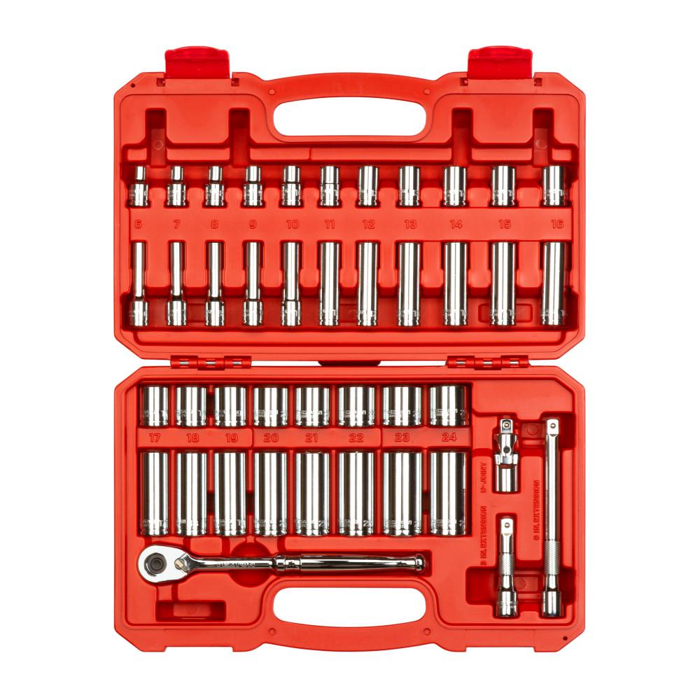 TEKTON 3/8 in. Drive 6Point Socket and Ratchet Set (43Piece)SKT15201