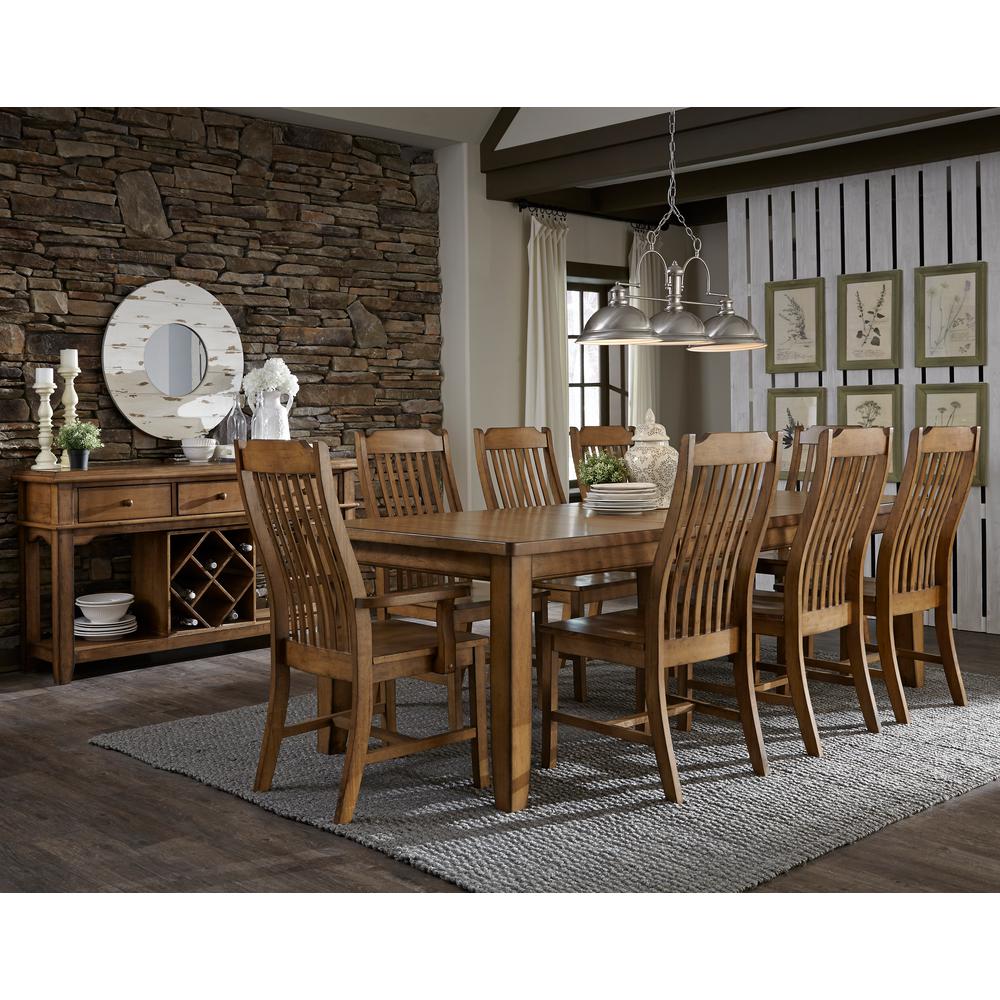 International Concepts Distressed Pecan Wood Steam Bent Mission Distressed Pecan Wood Steam Bent Mission Dining Chair Set Of 2