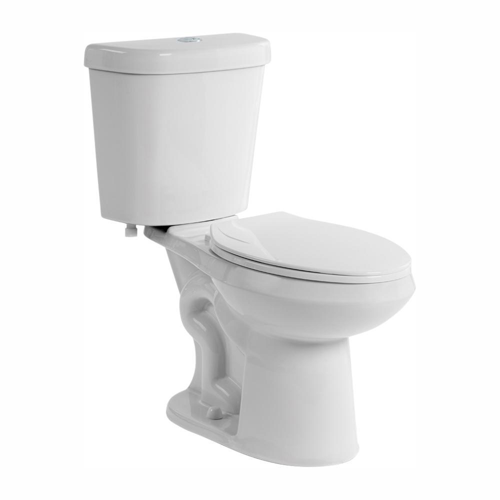glacier bay 2 piece dual flush round toilet in white