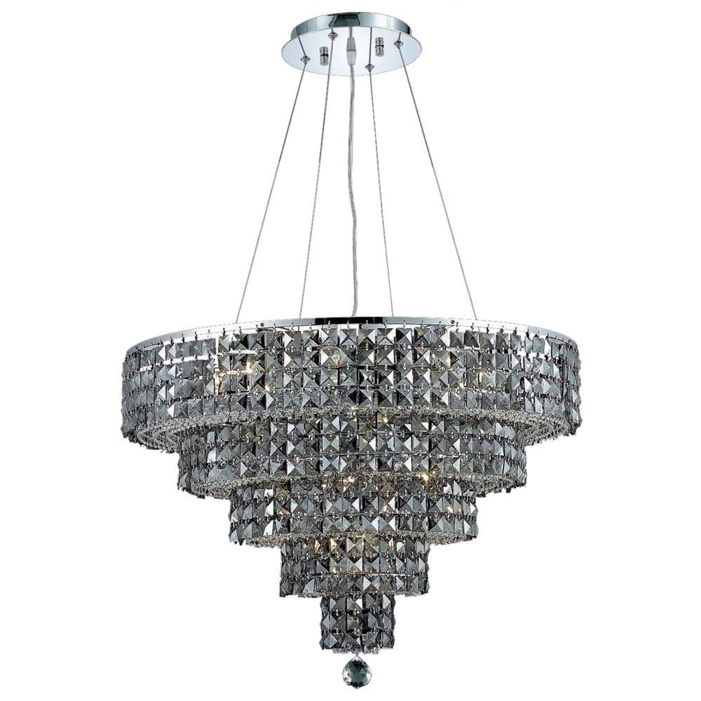 Elegant Lighting Geneva 5Light Rustic Intent Chandelier with Silver