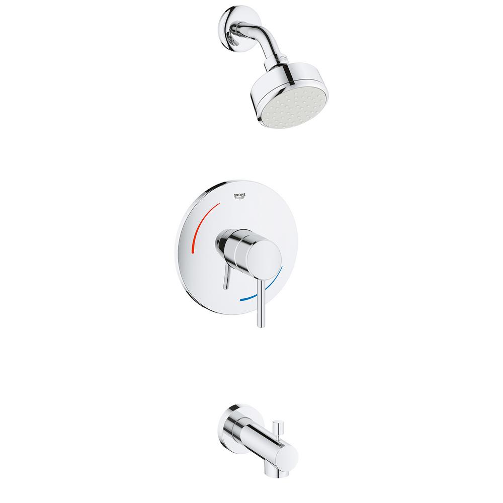 chrome trim valve grohe concetto handle kit diverter way included mount separately starlight sold
