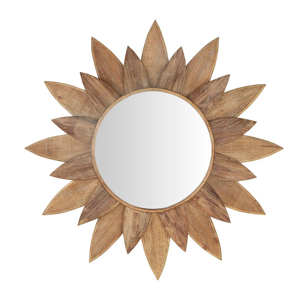 Home Decorators Collection 34 in. Diameter Sunburst Antiqued Wood Accent Mirror was $169.0 now $73.23 (57.0% off)