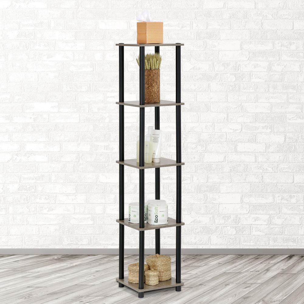 Home Decorators Collection Walnut Folding Corner Open Bookcase