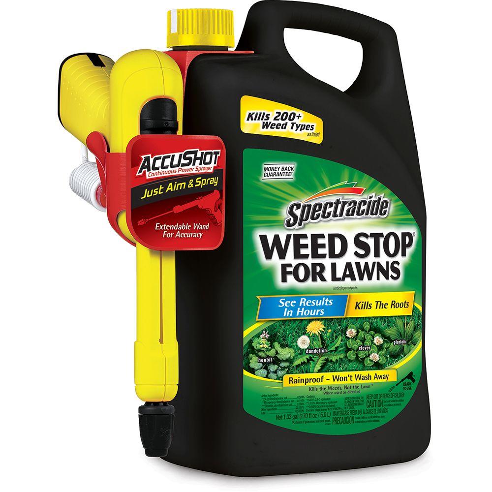 how to use spectracide weed stop for lawns