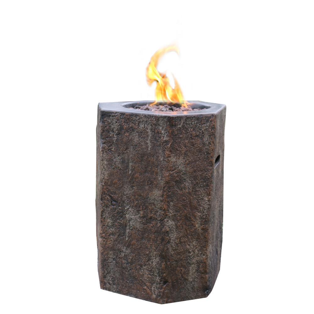 Modeno Basalt 20 In X 28 In Hexagon Concrete Propane Fire Pit
