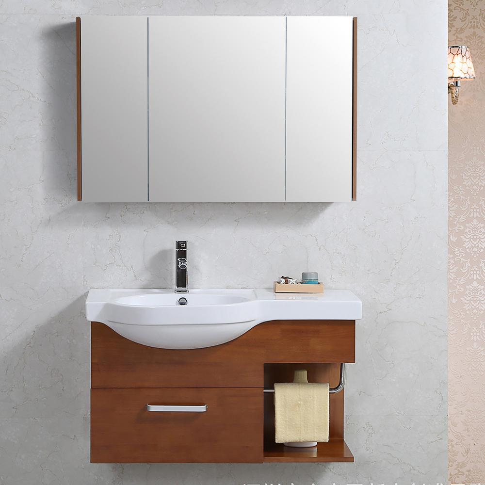 Casainc 45 In X 30 In Surface Mount Framed 3 Door Brown Medicine Cabinet With 8 Shelves And Mirror Wfbmc4630bre The Home Depot