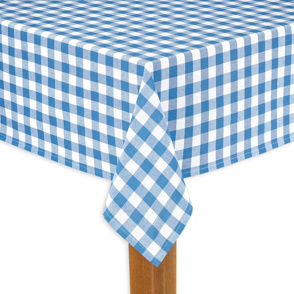 Checd Tablecloths The Home Depot Navy 100 Cotton Table Cloth For