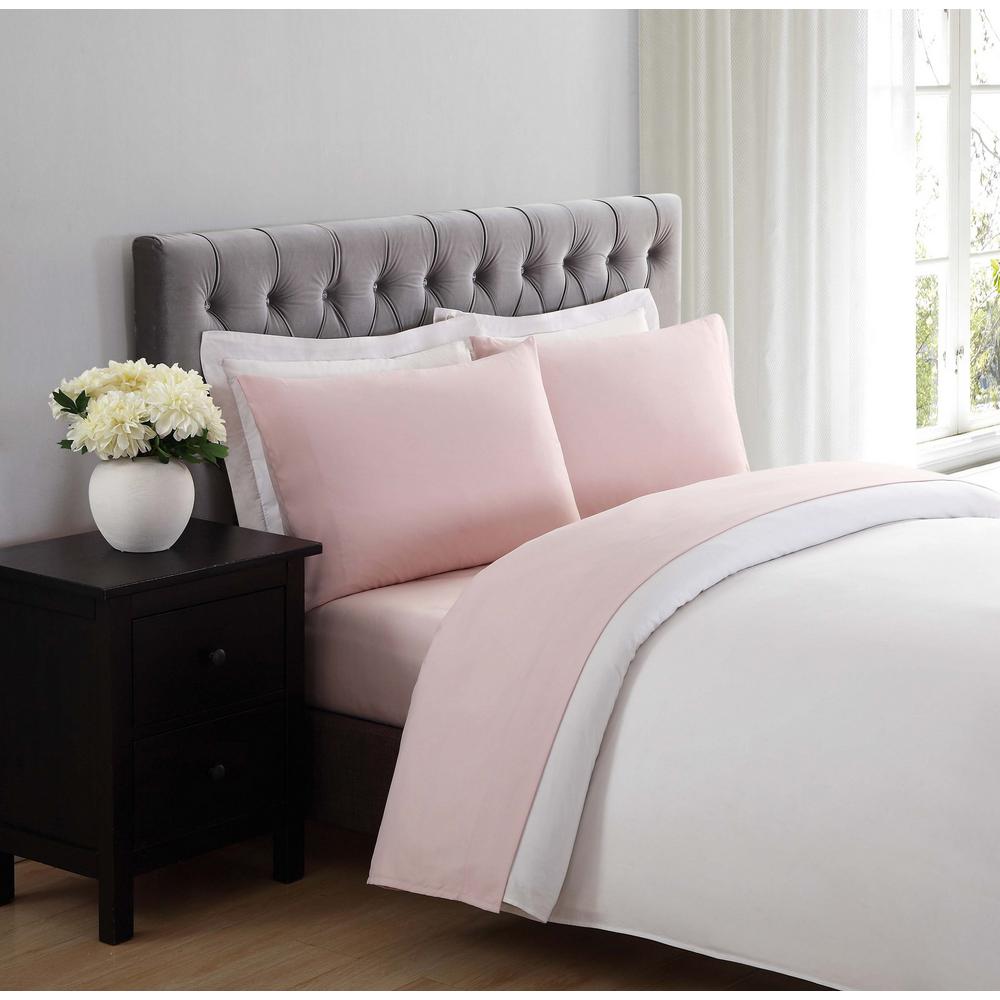 Twin Xl Polyester Pink Bed Sheets Pillowcases Shams Everyday Blush Twin Xl Sheet Set