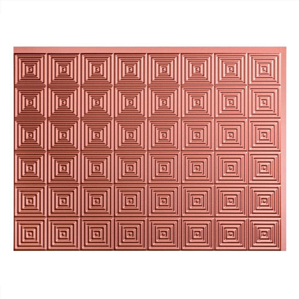 Fasade Lotus 18 In X 24 In Argent Copper Vinyl Decorative Wall Tile   Metallics Fasade Tile Backsplashes N53 10 64 600 