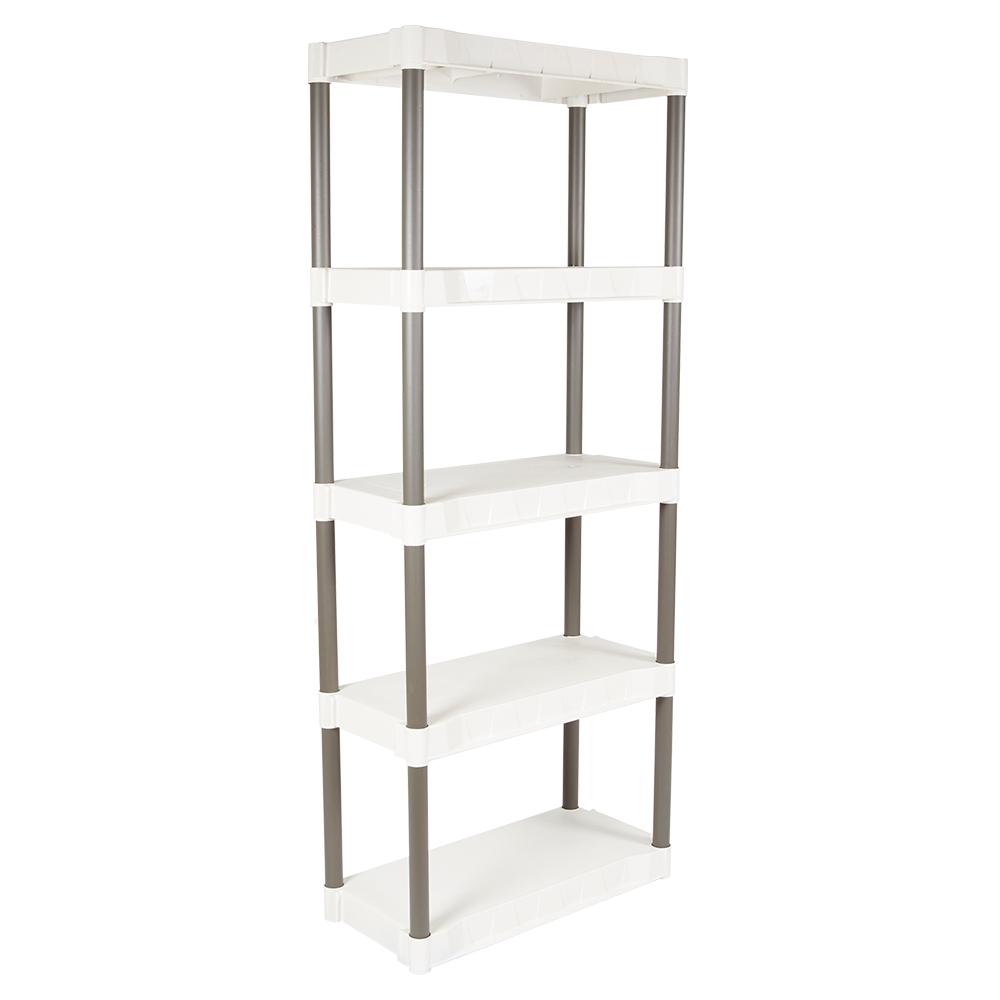 Plano 5-Shelf 29 in. W x 13 in. D Heavy Duty Taupe ...