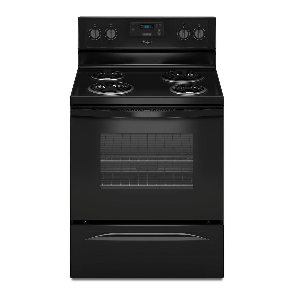 null 4.8 cu. ft. Freestanding Electric Range Oven in Black, Counter