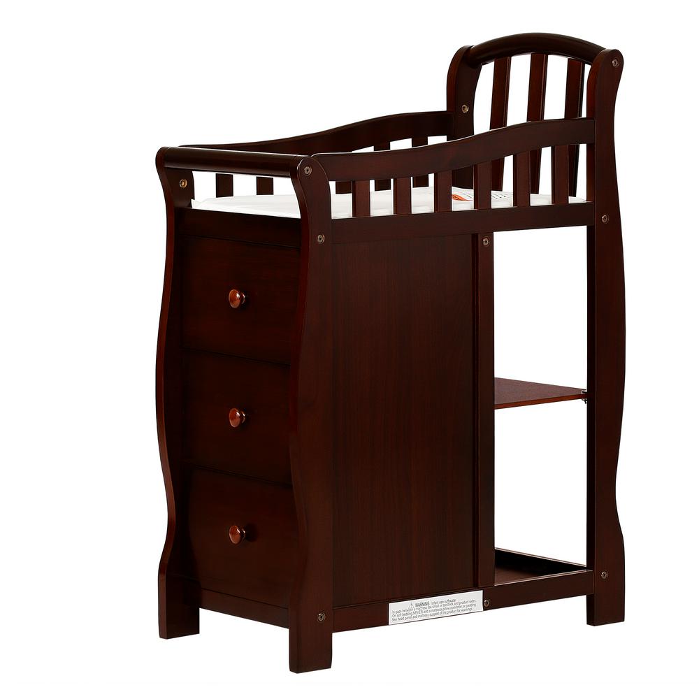 Dream On Me Casco 4 In 1 Mini Crib And Changing Table In Espresso