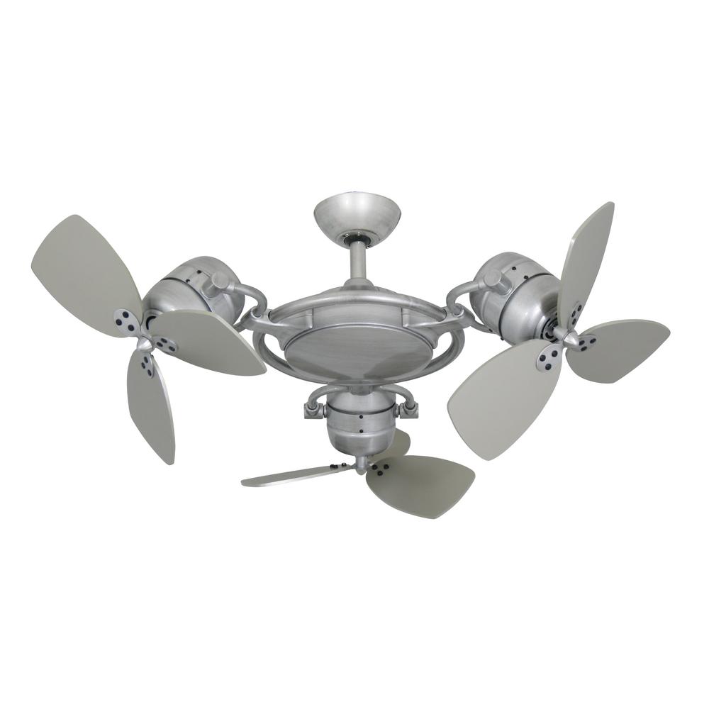 Troposair Tristar Ii 3 X 18 In Brushed Nickel Triple Ceiling Fan With Remote Control