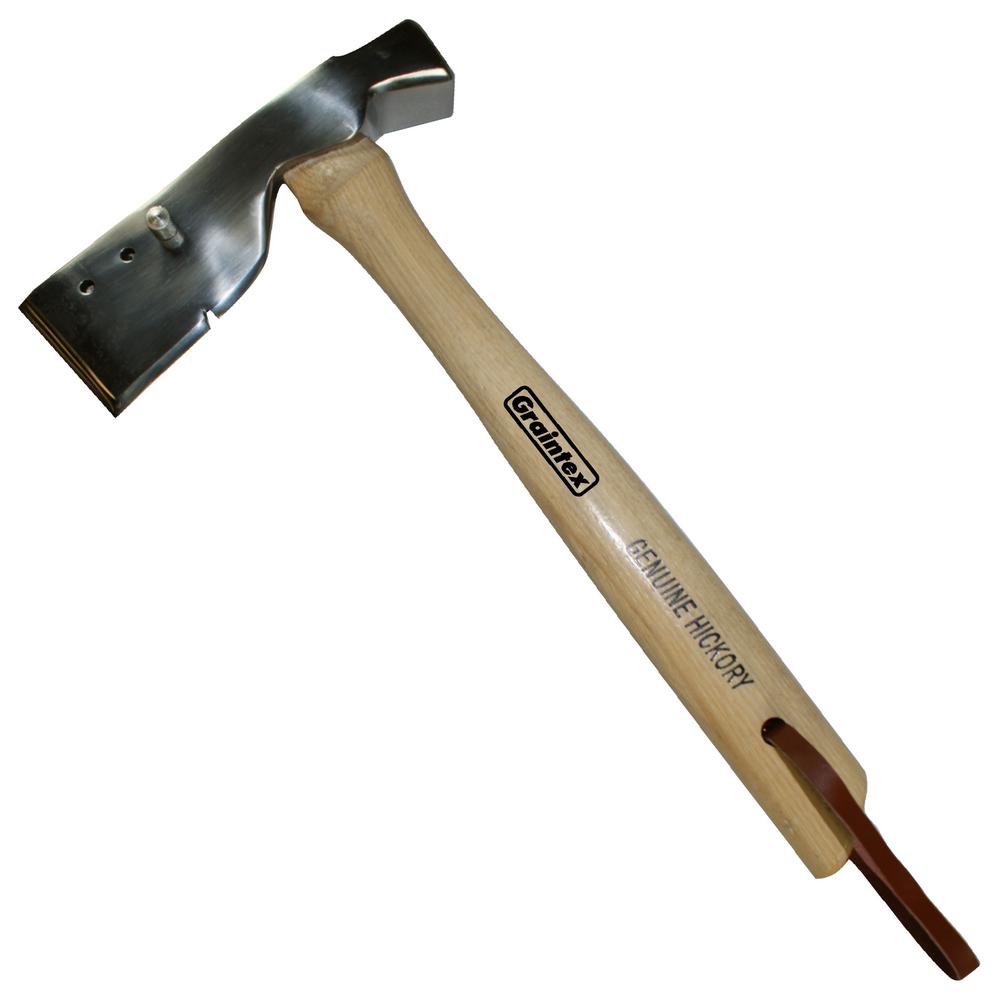 Graintex 14 oz. Shingle Hammer with Hickory Handle & Leather Strap